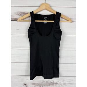 UNDER WHERE? Black Small Stretch SHAPEWEAR Seamless‎ Shaping Cami TOP